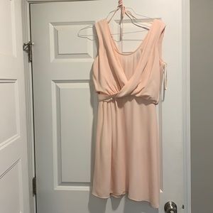 White House Black Market size 0 dress, blush color. 2 layered A line dress